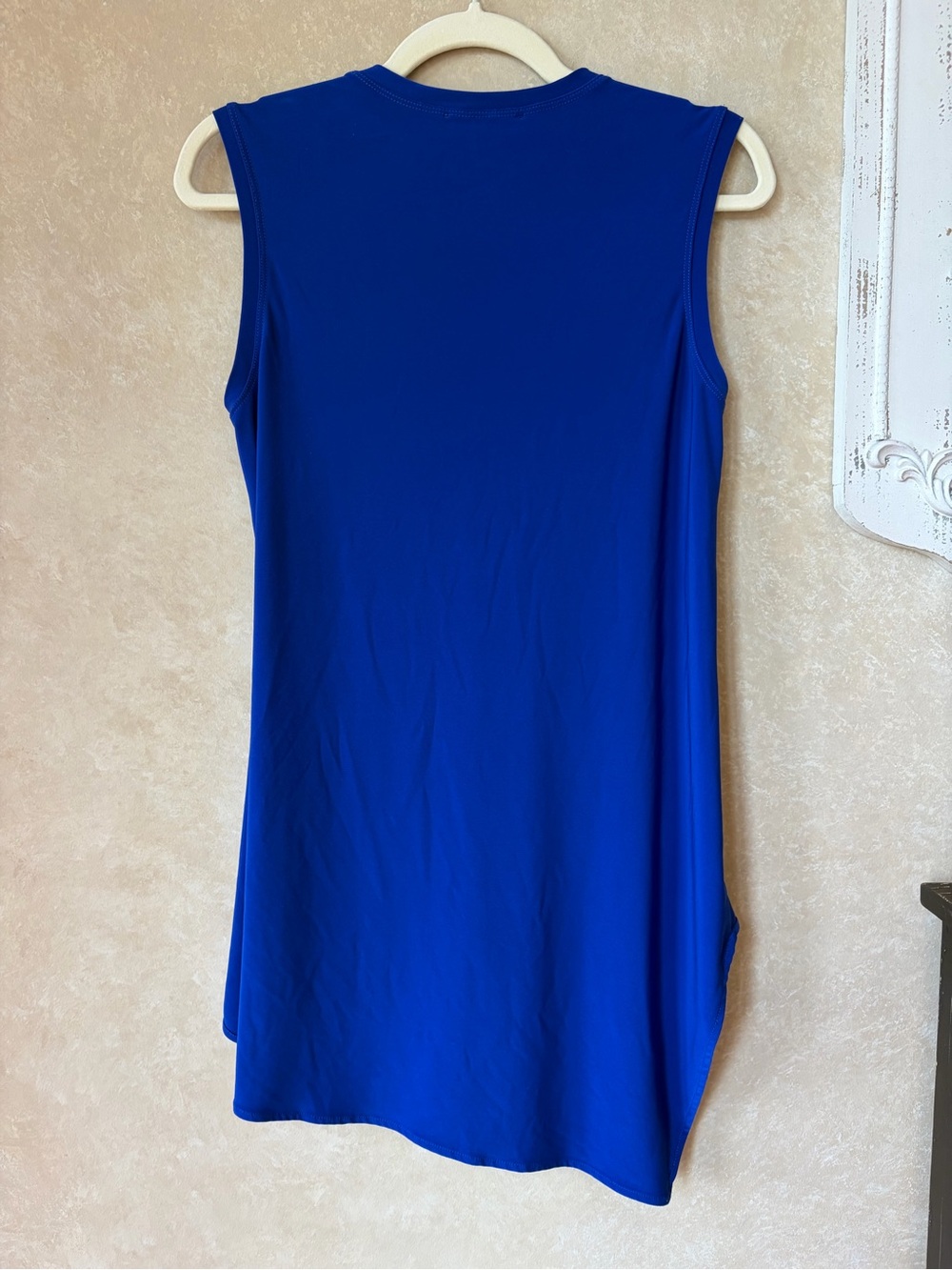 Joseph Ribkoff Royal Blue Sleeveless V-Neck Draped Tunic - Picture 8 of 8